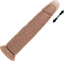 Rechargeable Vibrating & Thrusting Silicone Studs Caramel features a realistic design with texture for enhanced pleasure.