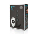 b-Vibe Triplet Remote Controlled Anal Beads Plug Black packaging with remote control and product details.