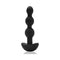 b-Vibe Triplet Remote Controlled Anal Beads Plug Black standing upright on a reflective surface.