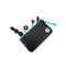 b-Vibe Triplet Remote Controlled Anal Beads Plug Black with remote and charging cable in a zippered pouch.