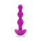 b-Vibe Triplet Remote Controlled Anal Beads Plug Fuchsia showcasing three tapered beads for anal stimulation.