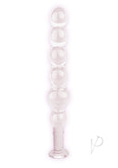 First Glass Thins Elliptical Glass Plug Clear features smooth, bead-like contours for pleasurable stimulation.