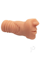 Boy 19 Teen Twink Stroker Miles Mathews realistic oral masturbator with textured grip.