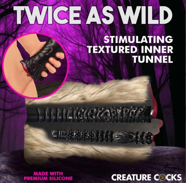 CREATURE COCKS SAVAGE SHE-WOLF SILICONE STROKER-1