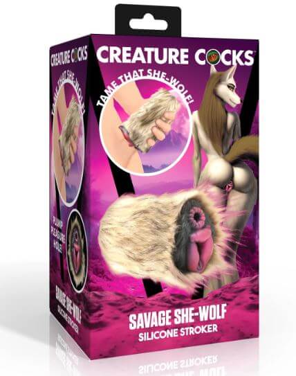 CREATURE COCKS SAVAGE SHE-WOLF SILICONE STROKER-5