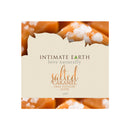 Intimate Earth Salted Caramel Flavored Lube 3 ml Foil packaging featuring a dessert-inspired design.