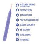 Juno Rechargeable Oscillating Wand Vibrator Purple features 10 oscillating vibrations, precision tip design, and is USB rechargeable.