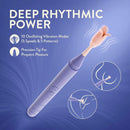 Juno Rechargeable Oscillating Wand Vibrator Purple with 10 oscillating vibration modes and precision tip for pinpoint pleasure.