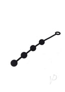 Excite Large Silicone Anal Beads Black-2