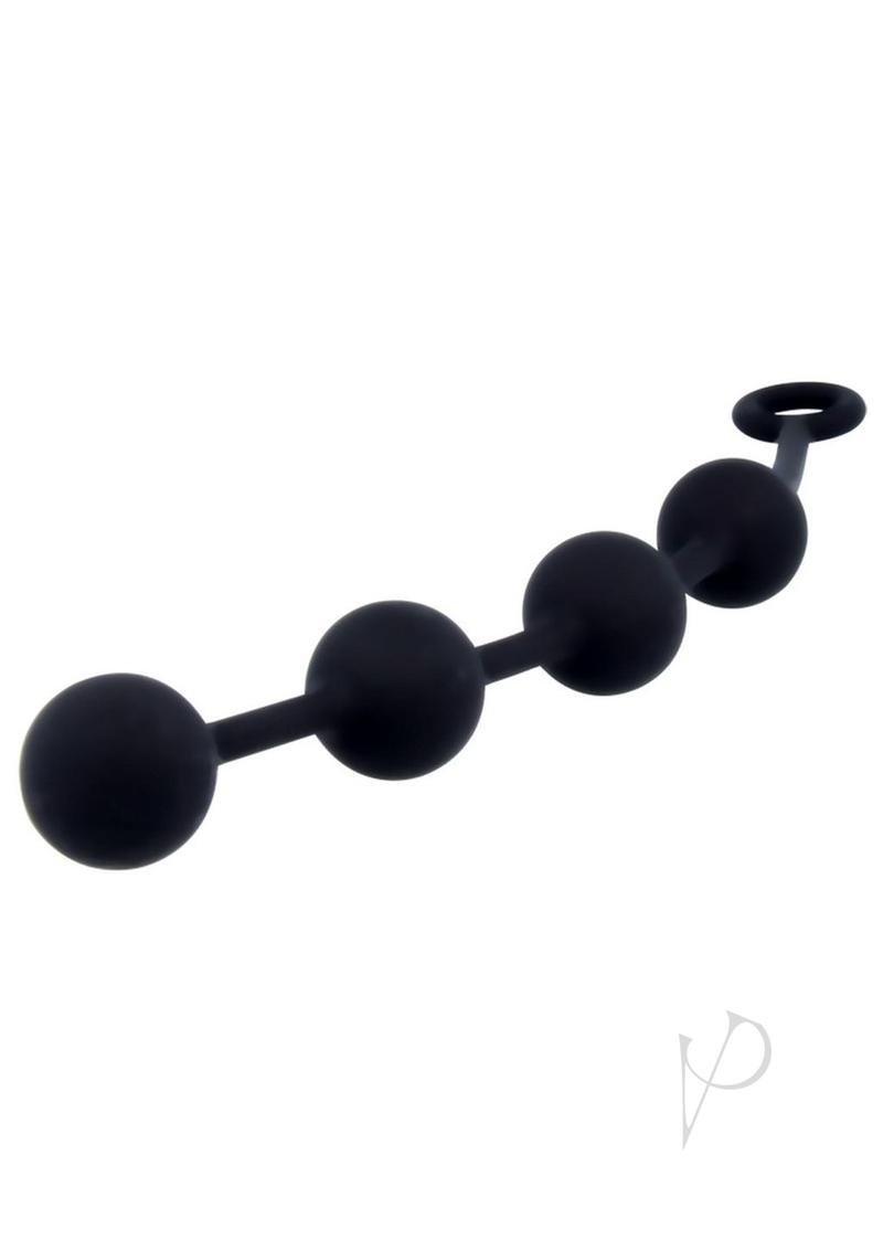 Excite Large Silicone Anal Beads Black-3