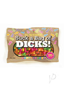 Candyprints Suck A Bag Of Dicks Penis Candy 3 Oz Bag filled with colorful penis-shaped candies.