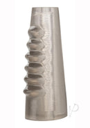 Hot Rod Xtreme Enhancer Ridged Penis Sleeve Smoke showcasing its tiered ridges and sleek design.