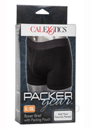 Packer Gear Boxer Brief with Packing Pouch XL/2XL Black packaging image showcasing comfort and design.