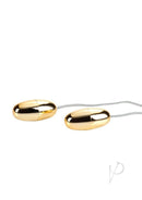 Pocket Exotics Vibrating Double Gold Bullets Wired Remote with two compact massagers on a single controller.