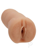 Signature Strokers Blair Williams Pocket Pussy Vanilla in realistic soft material with textured canal.