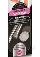 Power Pole Ultimate Exercise and Dance Pole Silver with interlocking ceiling cap and dance video instructions.