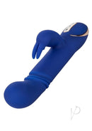 Jack Rabbit Heated Thrusting G Rabbit Vibrator Blue in premium silicone design.