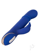 Jack Rabbit Heated Thrusting G Rabbit Vibrator Blue in premium silicone design with heated thrusting features.