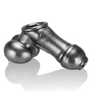 Oxballs Sackjack Wearable Jackoff Sheath Steel with ribbed design for enhanced pleasure and support.