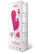The Rabbit Company The Thumper Rabbit Silicone Vibrator Pink features pulsating technology for intense stimulation.