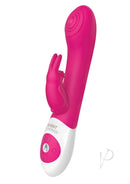 The Rabbit Company The Thumper Rabbit Silicone Vibrator Pink with ridged texture and dual-stimulation design.
