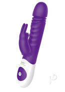 The Rabbit Company Sonic Rabbit Silicone Vibrator Purple, featuring thrusting technology and dual stimulation design.