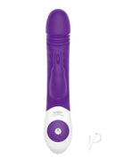 The Rabbit Company Sonic Rabbit Silicone Vibrator Purple with thrusting technology and contoured design.