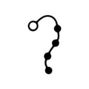 Nexus Excite Silicone Anal Beads Small Black with smooth beads design for comfortable anal play.
