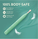 Sage Rechargeable Oscillating Wand Vibrator Green features body-safe design with Puria silicone and easy cleaning.