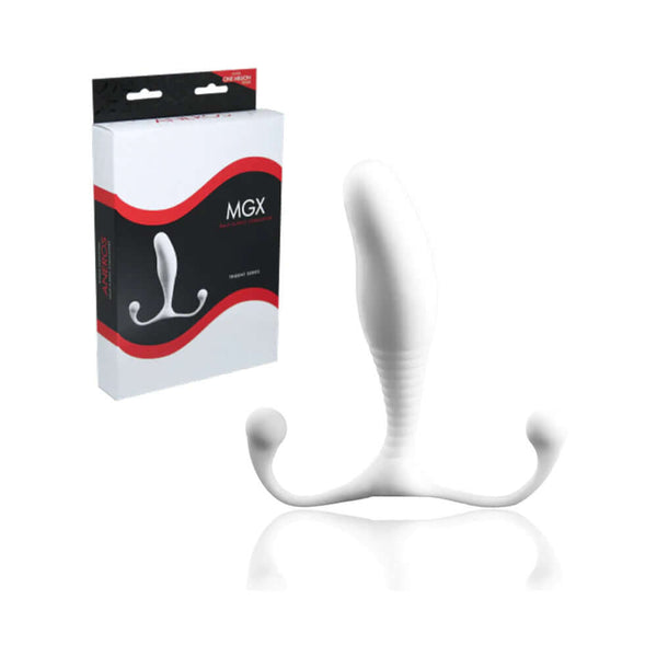 Aneros Trident Series MGX Prostate Stimulator with packaging, designed for prostate massage and stimulation.