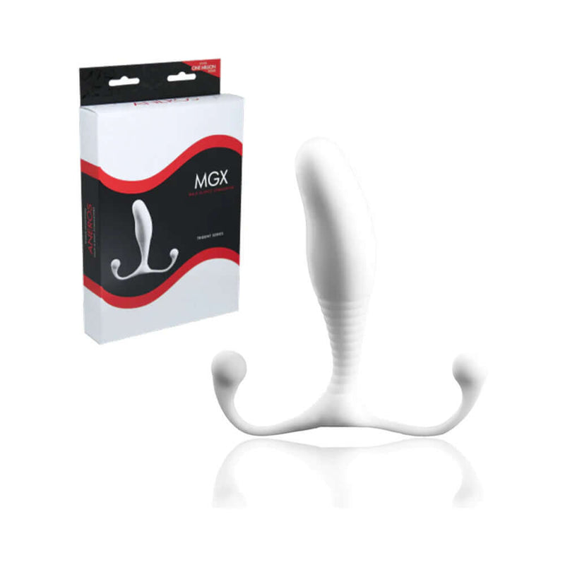 Aneros Trident Series MGX Prostate Stimulator with packaging, designed for prostate massage and stimulation.