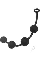 Boneyard Ass Ballz Silicone Anal Beads Medium Black, premium silicone anal beads for enhanced pleasure.