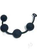 Boneyard Ass Ballz Silicone Anal Beads Large Black showcasing four durable silicone balls for enhanced pleasure.
