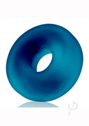 Oxballs Big Ox Super Mega Stretch Silicone Cock Ring Blue showcasing its thick, cushioned design for enhanced performance.