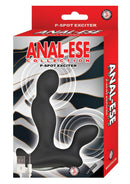 Anal-Ese Silicone P-Spot Prostate Stimulator Black packaging showcasing the P-spot exciter with USB charging.