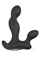 Anal-Ese Silicone P-Spot Prostate Stimulator Black with smooth silicone finish and seven vibration functions.