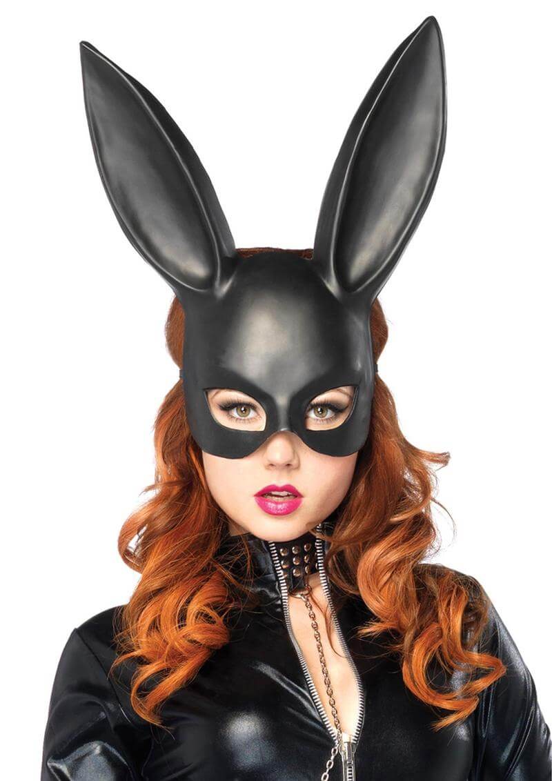 Bondage Bunny Mask Os Black-0