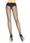 Leg Avenue Fishnet with Backseam Pantyhose One Size Black