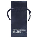 Fifty Shades Darker Just Sensation Beaded Clitoral Clamp storage bag with logo