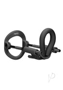 Pumped Silicone Penis Extender Black - traction-style enhancement device for men's length and girth routine.