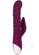 Lovely Lucy Dual Vibrator with Clitoral Stimulator Red - Image 2