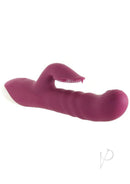 Lovely Lucy Dual Vibrator with Clitoral Stimulator Red - Image 3