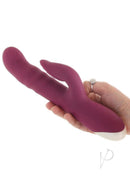 Lovely Lucy Dual Vibrator with Clitoral Stimulator Red - Image 4