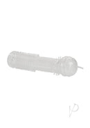 Senso Dual Pleasure Penis Sleeve 2 Pack Clear, stretchy textured sleeve for enhanced pleasure.