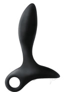 Anal-Ese Vibrating Silicone Alpha Probe 1 Black - sleek black anal vibrator for focused stimulation.