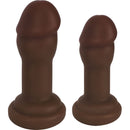 Jock Cockhead Anal Plug Duo Chocolate set featuring two textured anal plugs for versatile pleasure.