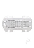 Zero Tolerance Double Decker Stroker Black and Clear showing textured, ribbed channel for varied sensations.