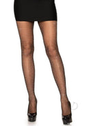 Leg Avenue Spandex Sheer Rhinestone Pantyhose in black, offering elegance and confidence with a touch of sparkle.