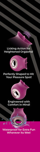Lickety Split Oral Stimulator features licking action, ergonomic design, and waterproof build for heightened pleasure and comfort.