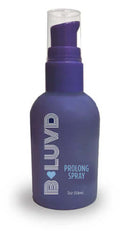B-Luvd Prolong Spray 2 Oz bottle designed for enhanced stamina and intimate experiences.